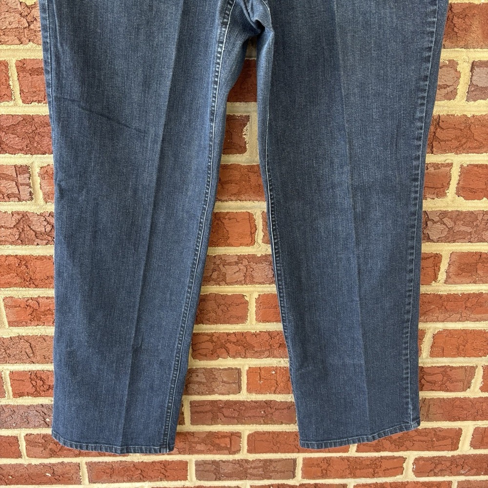 Talbots Jeans Women's 12 Straight Leg Stretch Boot Cut Blue Dark Wash‎ 34x29 - Picture 3 of 8